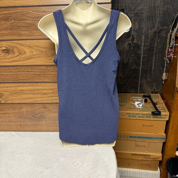 Loft outlet lounge line Blue Sleeveless Relaxed Tank Top XS NWT - Picture 6 of 7